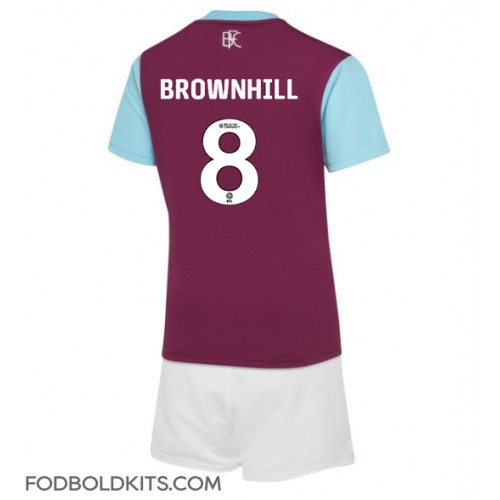 Burnley Josh Brownhill #8 Hjemmebanesæt Børn 2024-25 Kortærmet (+ Korte bukser)